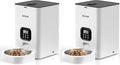VOLUAS Automatic Cat Feeders - Timed Pet Feeder for Cats and Dogs with Dry Food Dispenser, Desiccant Bag, Programmable Portion Control, 4 Daily Meals, 10s Voice Recorder (Pack of 2)