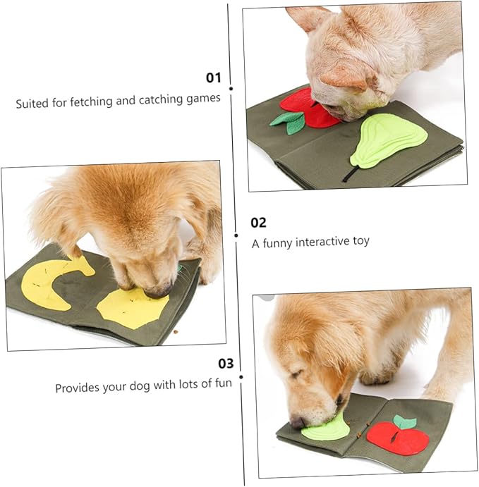 PET Dog Food Leakage Training Blanket Interactive Nose Work Toy for Dogs Educational Feeding Book Slow Feeder Design for PET Play and Training