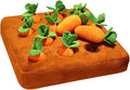 Snuffle Dog Toy - Interactive Feeding Puzzle with 12 Carrots | Plush Nose Work Mat for Mental Stimulation Brain Training Enrichment Activity for Puppy Rabbit Chinchilla Hamster Small Pets