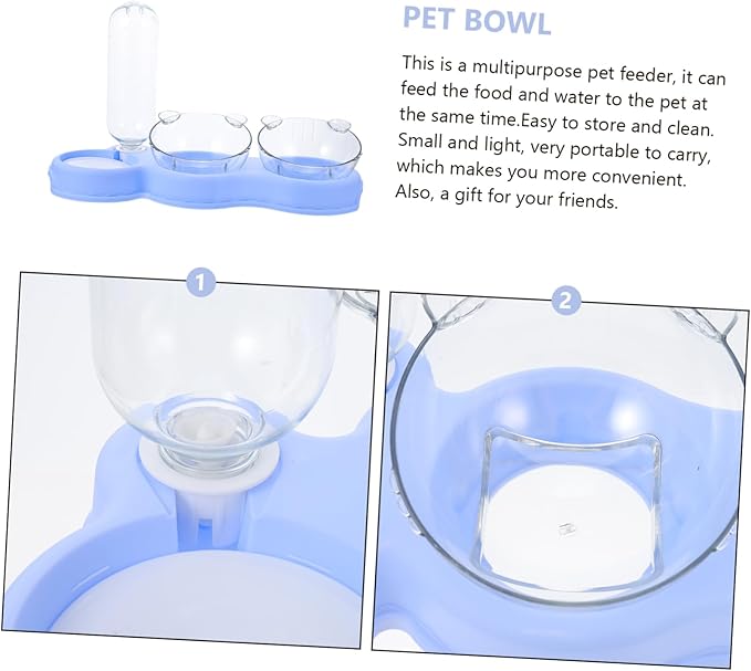 Happyyami Pet Water Bowl for Dogs Cats Automatic Puppy Food Feeder Detachable Water Dispenser Skid Design for Home Use