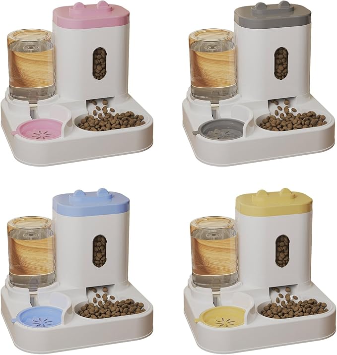 Elegant Cats Bowl Food Dish Set Treat Water Dispenser Container 2 in 1 Water Bowls Pet Utensil Automatic Pet Feeders for Dogs