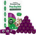 Puppington Certified Home Compostable Poop Bags - ASTM D6400 Compliant - 270 Extra Thick Bags - Plant Based - Pairs with Puppington 3-in-1 Bag & Fits all Standard Poop Bag Dispensers (Plum Wine)