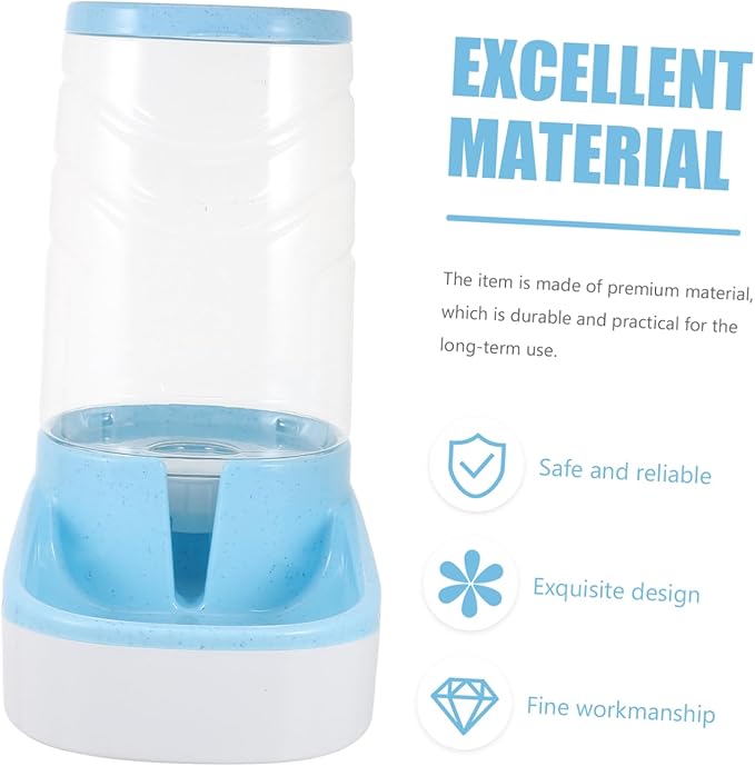 YARNOW Automatic Pet Waterer Cat Dog Water Bowl Dispenser Grain Storage Barrel