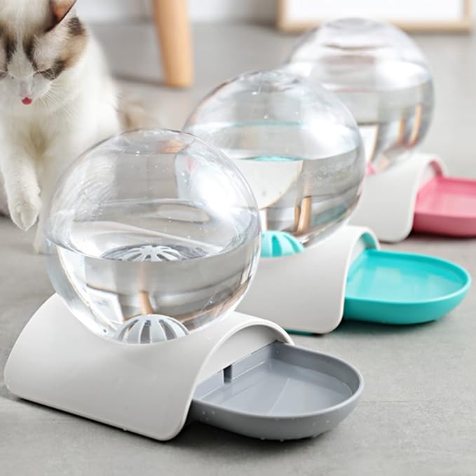 Happyyami Automatic Pet Water Dispenser Pink Cat and Dog Drinking Bowl with Unique Design High-Density Material Smooth Surface for Home Decor