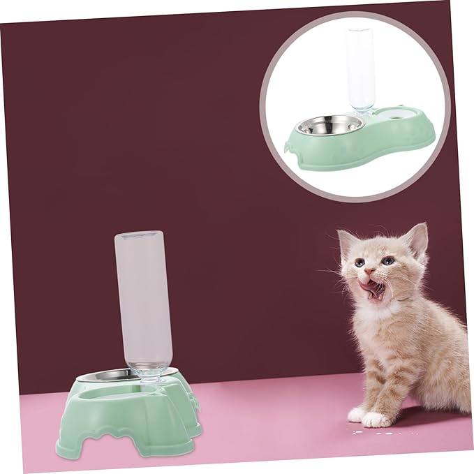 GANAZONO 1Set Automatic Detachable Pet Feeder Water Dispenser Convenient Dual Use Bowl for Cats and Dogs Resistant Design for Home and Pet Stores