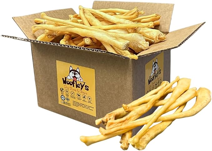 Woofley's Lamb Tail Dog Chew- (25 Count) - Meaty Thick Bones for Dogs - No Splinter Dog Bones