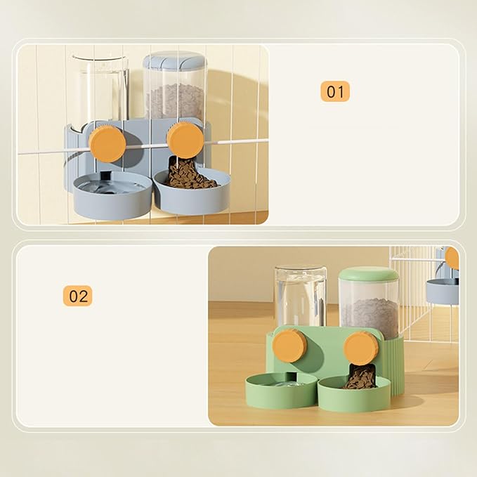 Water Feeder Water Dispenser Feeding Watering Cage Mount Feeder Automatic Food Feeder