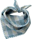 Double Layers Two Tones Dog Cotton Square Bandana Bibs Scarf Kerchief for Small Medium Dogs Boy or Girl - DCB12 G&W