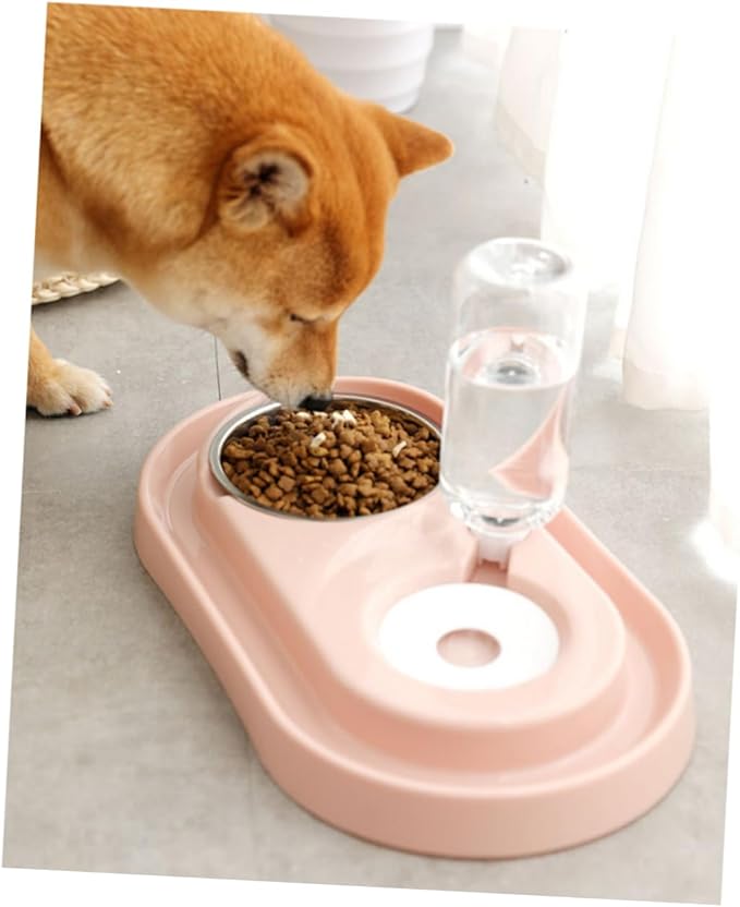 Automatic PET Water Feeder Dual-use Plastic Water Dispenser Stainless Steel Bowl for Dogs and Cats Small PET Drinking Station Easy to Clean and Install