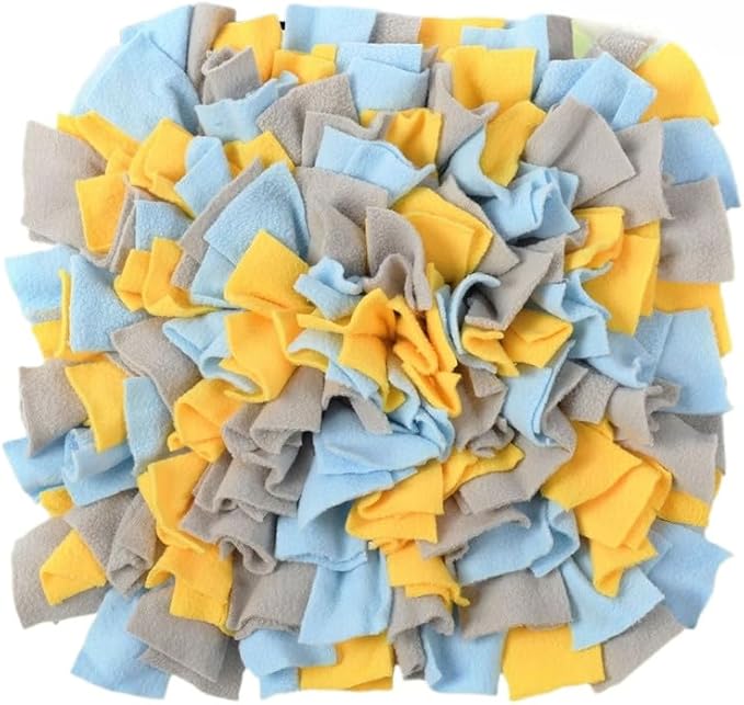 Mini Square Snuffle Mat for Small Pets, Interactive Nose Work Toy for Rabbits Hamsters Dogs, Fun Foraging Pad for Boredom Relief and Energy Release (A05)