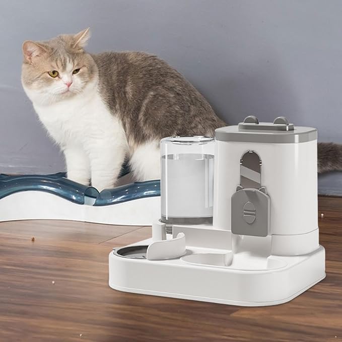 pistro Automatic Pet Feeder and Water Dispenser 2 in 1 Food Bowl for Cats Dogs Small Animals Indoor Use