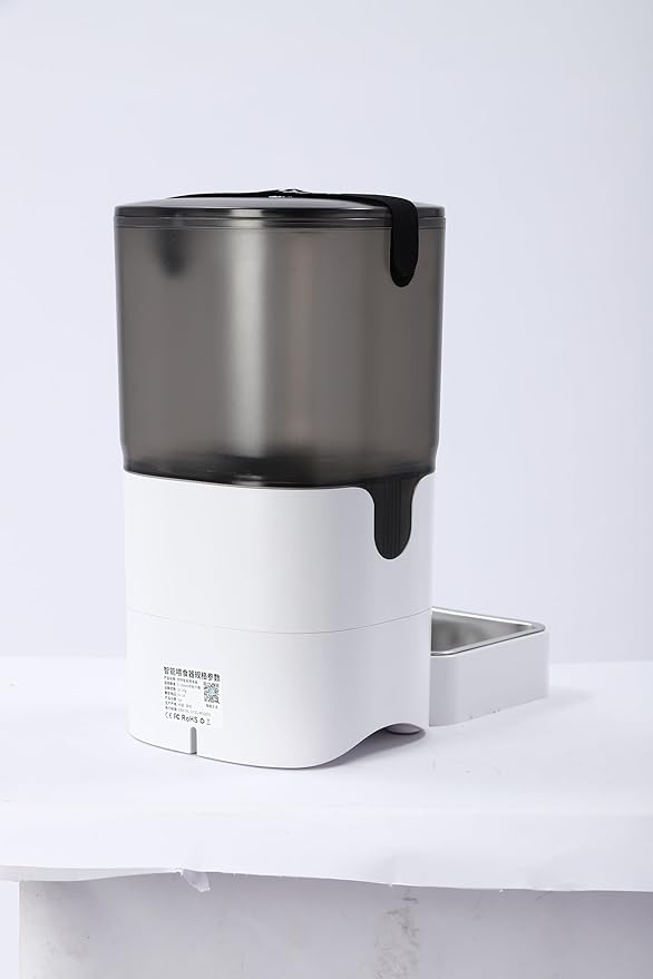 6L Smart Pet Feeder with APP Control - Auto Food Dispenser, Programmable Portions, Up to 15-Day Battery Backup, Compatible with Dogs & Cats, Voice Alerts & Dual Power Supply