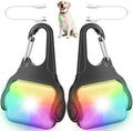 Dog Collar Light 2 Pack, Dog Lights for Night Walking 4 Modes, Waterproof Dogs Light Clip on Rechargeable, LED Dogs Walking Lights for Night Running, Camping, Climbing, Bike