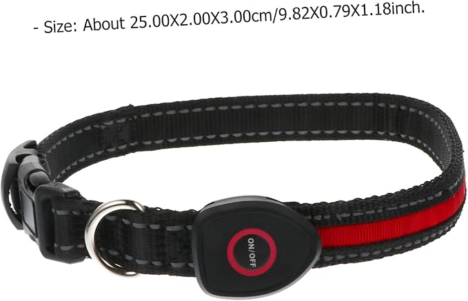 Toyvian 1 Set Night Glowing USB Rechargeable Dog Collar Lightweight Comfortable LED Pet Collar for Dogs Present for Pet Owners Stylish Durable Design