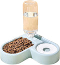 CHICTRY Cat Dog Automatic Feeder and Water Bowl Dry Food Dispenser with Double Dishes for Small Medium Pets Easy to Clean Blue One Size