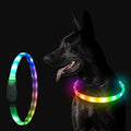 Led Dog Collar, USB Rechargeable Lighted Collar Band with Color Changeable,Cuttable Dog Lights Collars for Night Walking for Small Medium Large Dog