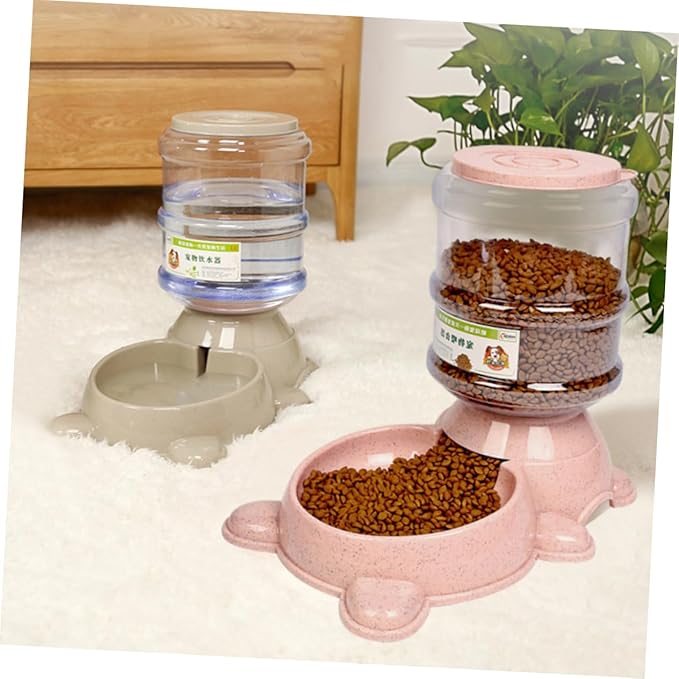 SUPVOX Feeder for Dog Large Capacity Bear Shape Refillable Pet Food Dispenser Stand Skid-Resistant Base