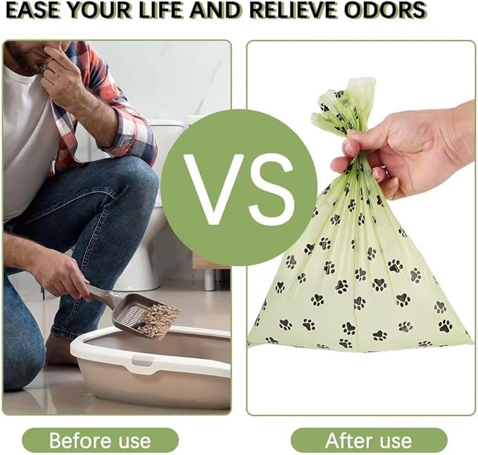 Dog Waste Bags, 8 Rolls with 120 Bags, Pet Poop Disposal Bags with Cute Dog Design