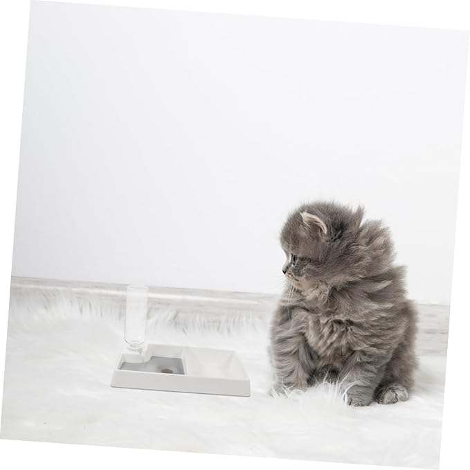 Sosoport Cat and Dog Automatic Water Dispenser Pet Feeder Bowl Spill-Resistant Design Cat Water and Food Dispenser for Kitten Puppy
