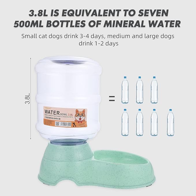 Pet Supplies Automatic Dog Cat Waterer Capacity Non-Slip Base Leakproof Design
