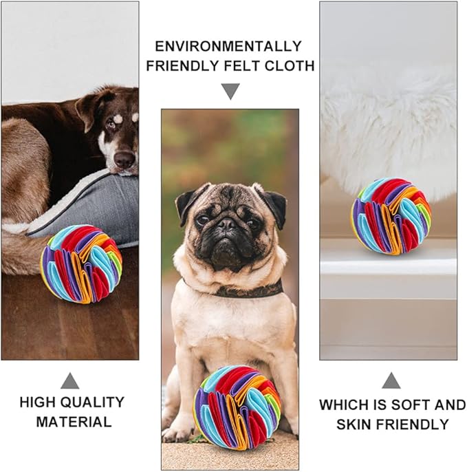 Dog Puzzle Toys Pet Snuffle Mat Dog Slow Feeding Mat Puppy Sniffing Pad Nose Work Blanket Training Feeding Foraging Skill for Small Medium and Large 4 Balls