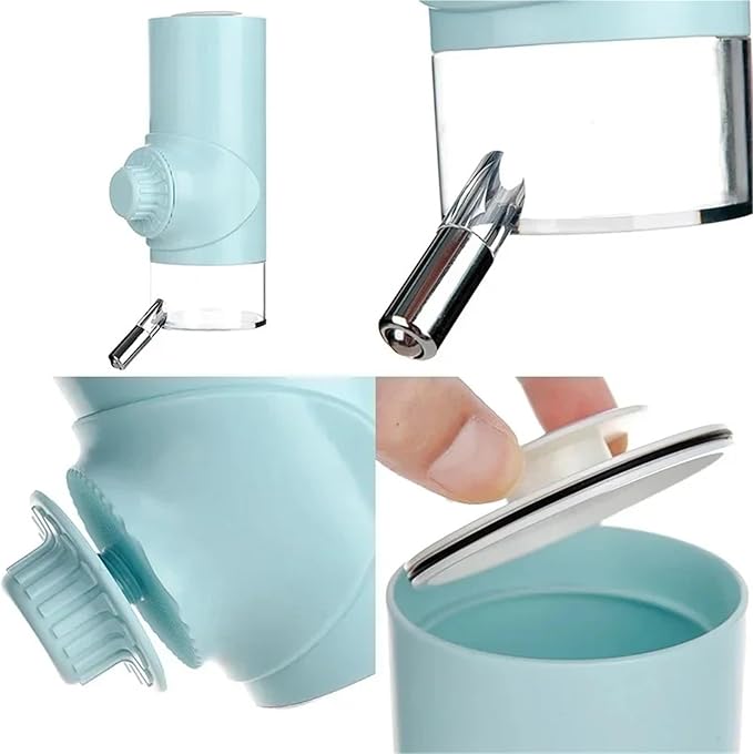 Dog Cat Automatic Dispenser Hanging Pet Drinker Fountain Head Ball Mouth Feeder Small Pets Drinking Bottle Dispenser(Blue)