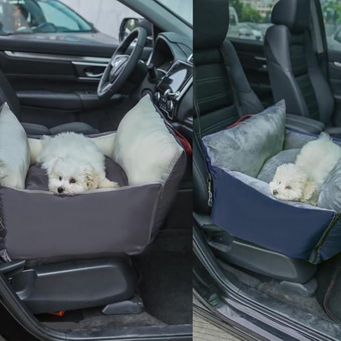 Dog Car Seat Small Dogs for Nissan Armada 1st 2nd Generation/Kicks 1st 2nd Generation,Washable Pet Booster Car Seats Clip-On Safty Leash Comfy Deluxe Puppy Car Travel Carrier Bed Durable