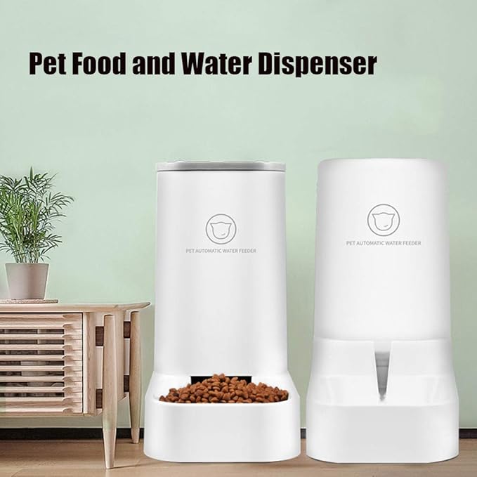 Petlex Cat Automatic Water Feeder, Dog Food and Water Dispenser, Self Feeding Feeder and Waterer for Cats, Dogs