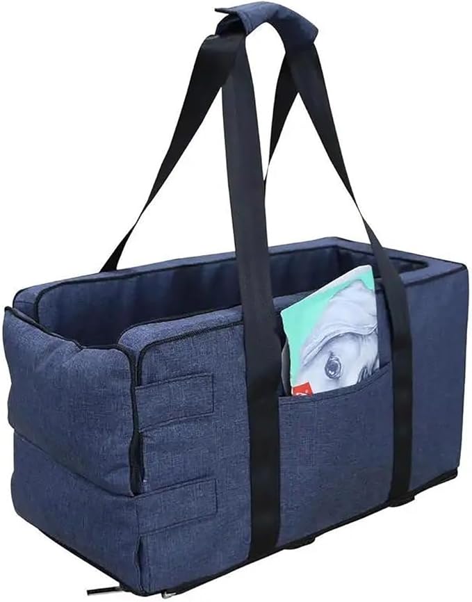 Dog Car Seat for Small Dog Cat Travel Pet Car for Seat Central Control Nonslip Dog Carriers Portable Car Armrest Box Booster Kennel Bed Dog Seat Car
