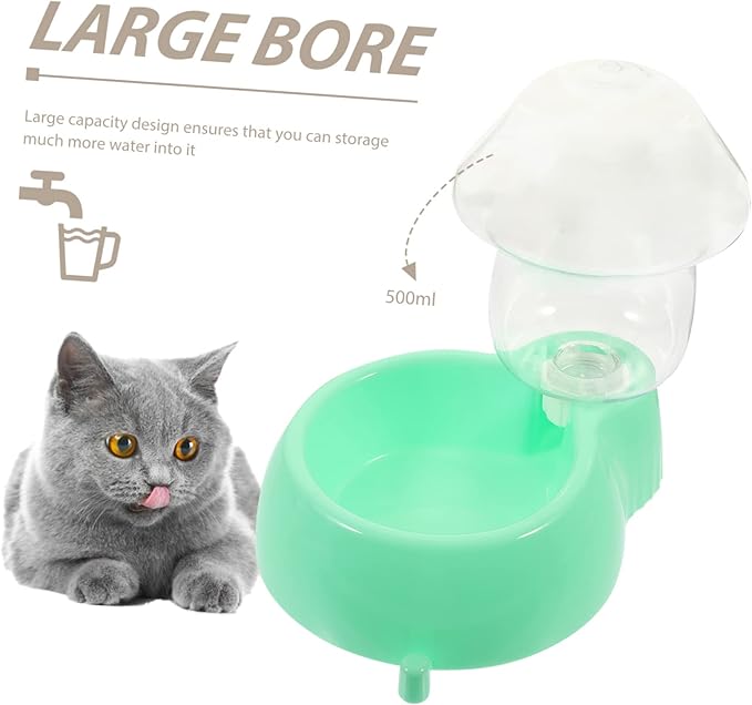 BESPORTBLE Automatic Pet Water Dispenser Transparent Water Feeder for Dogs and Cats Durable Plastic Drinking Bowl Compact and Easy to Clean for Home Travel