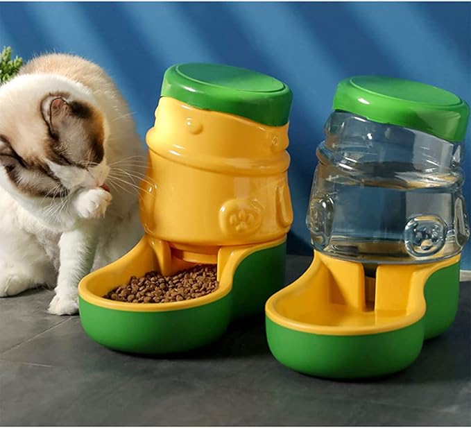 Automatic Feeding Bowls Dog Food Feeder Cat Water Feeder Large Capacity Food Water Dispenser Gravity Pet Food Feeder And Water Dispensers Pet water dispenser (Size : Feeders) (Water dispensers)