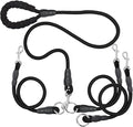 Heavy Duty 3 Dog Leash for Large Dogs No Tangle Detachable 360° Swivel Device with Padded Handle for Two/Three Pets