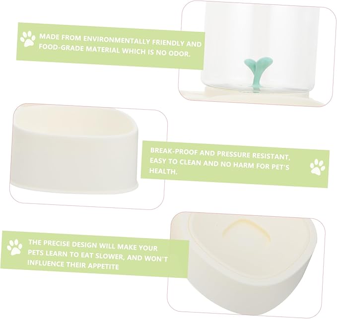 1pc Automatic Pet Water and Food Dispenser Feeder Smooth Design for Puppies and Kittens Keeps Room