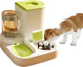 Gravity Pet Feeder and Water Dispenser Set,2 in 1 Automatic Pet Feeder Dispenser,Automatic Cat Food Dispenser, Detachable,Easy Clean,Integrated Large Capacity Dog 1L Water Bowl 2.8L Food Bowl