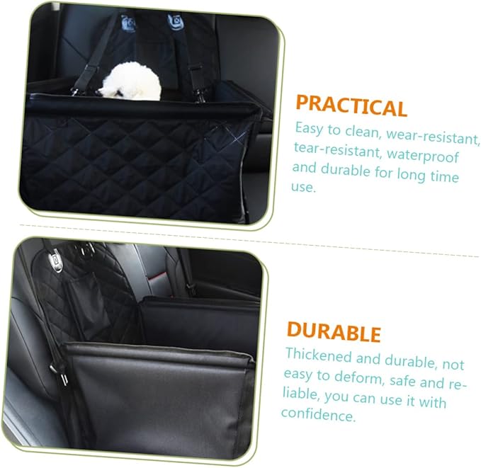 BESPORTBLE Waterproof Dog Car Seat Cover Non-Slip PET Seat for Dogs with Storage Pocket for Travel in Cars SUVs and Trucks