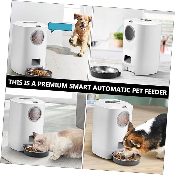BESPORTBLE 1pc Automatic Pet Feeder and Cat Food Dispenser Timer Portion Control USB Interface Compact Design for Timed Feeding