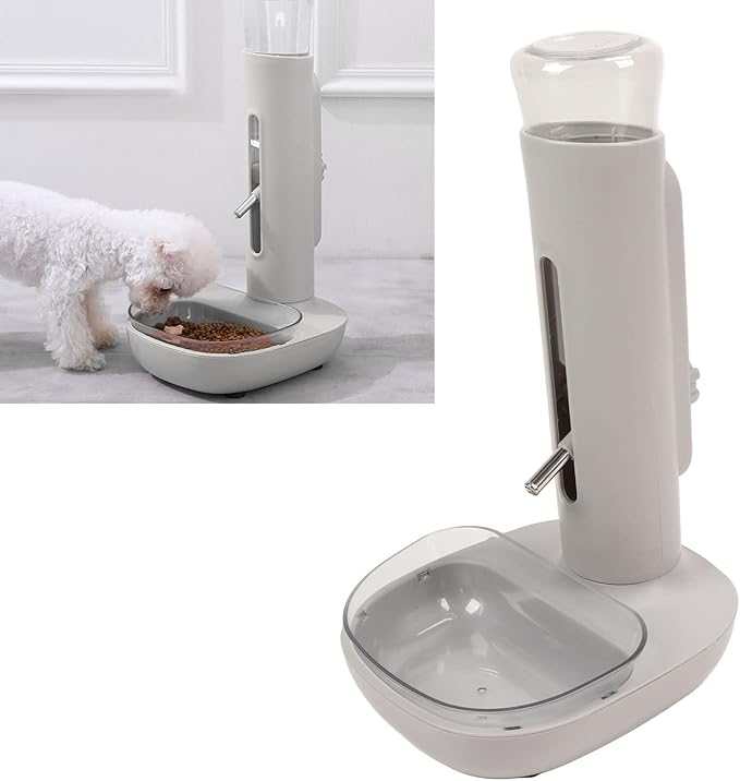 Dog Water Bowl Dispenser, Standing Dog Water Dispenser, 26oz with Pet Water Control Automatic Dog Water Dispenser for Multiple Cats, Dogs, Pets