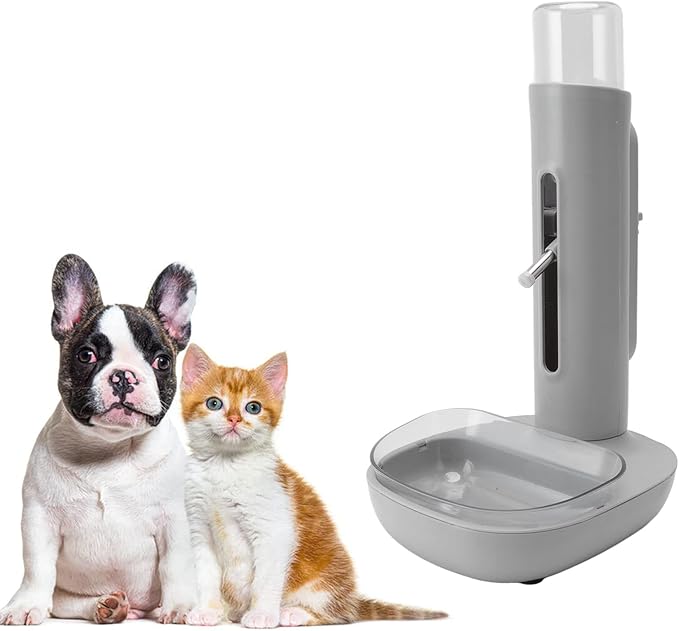 Pet Dispenser Bowl with 480ml Bottle Automatic Feeder for Dogs and Cats Detachable Design Ideal for Pet Feeding and Drinking Convenient Wate Ply