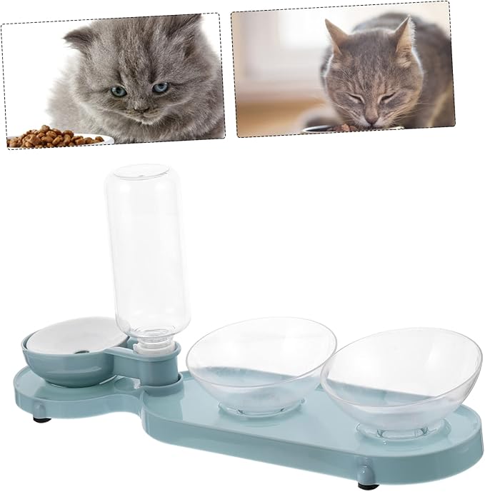 Housoutil Automatic Pet Water Dispenser Tilt Bowls Cat Feeder for Cats and Dogs Convenient and Easy to Water Feeding