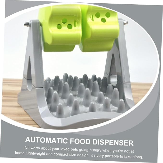 Sosoport Automatic Dog Food Dispenser Rotatable Pet Feeder with Slip Base Durable Material for Dogs Convenient Pet Training Tool for Home Use