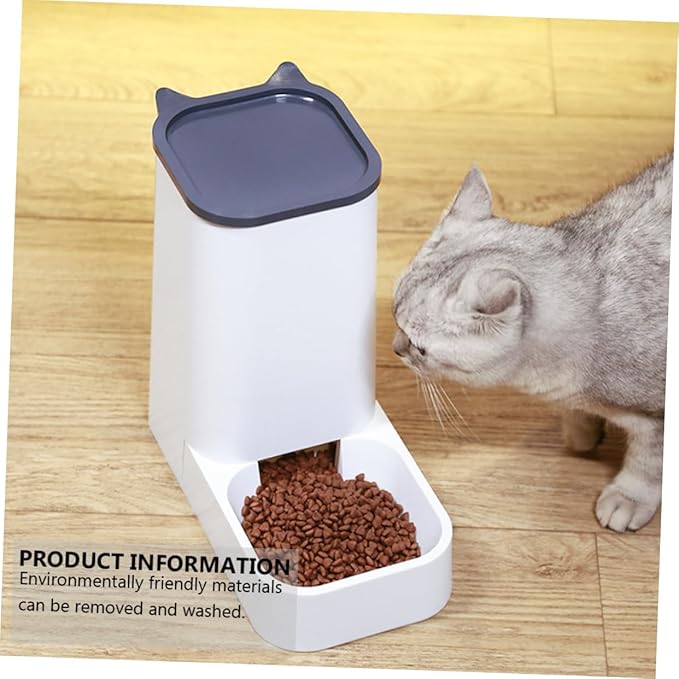 SUPVOX 1pc Automatic Dog and Cat Feeder Capacity Pet Food Container Non- Bottom and Cats Space-Saving Feeding