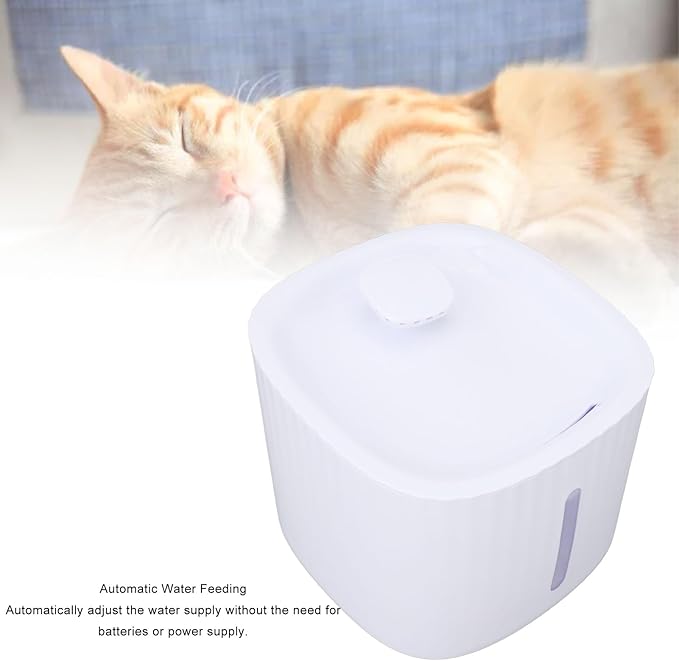 Large Capacity Cat Waterer, Transparent Automatic Pet Waterer with Non Slip Feature, Odorless Indoor Water Dispenser with Intelligent Feeding System, Premium Plastic Material