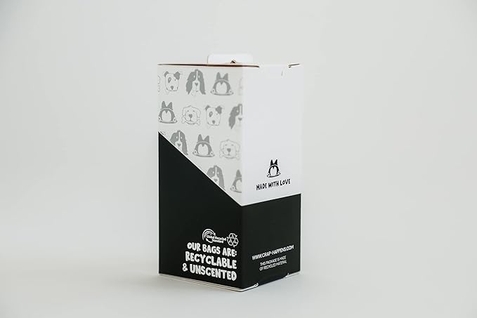 EXTRA Large Dog Poop bags | CRAP HAPPENS | 11x15 inches | Animal Bags for Waste | Leakproof and Odorless (High Density Polyethylene)