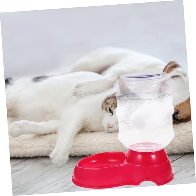 Automatic PET Water Fountain for Dogs and Cats 3.5L Pink Drinking Basin Food Bowl Automatic Feeding Device for Indoor Use for Pets