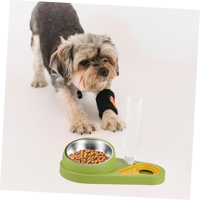 HANABASS Pet Food Bowl with Automatic Water Dispenser -fed Pet Feeder for Dogs Cats Non-tip Design Compact Capacity Storage for Easy Feeding and Hydration