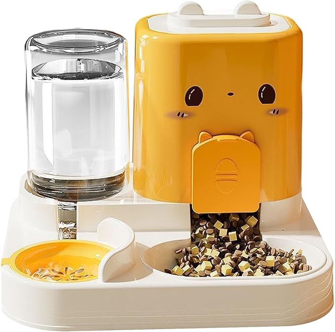 Automatic Dog Feeder – Food Dispenser | 2-in-1 Automatic Pet Food & Water Dispenser Set with Large Capacity Container Bowl, Ideal Feeding Solution for Puppy, Kitten & Small Medium Pets
