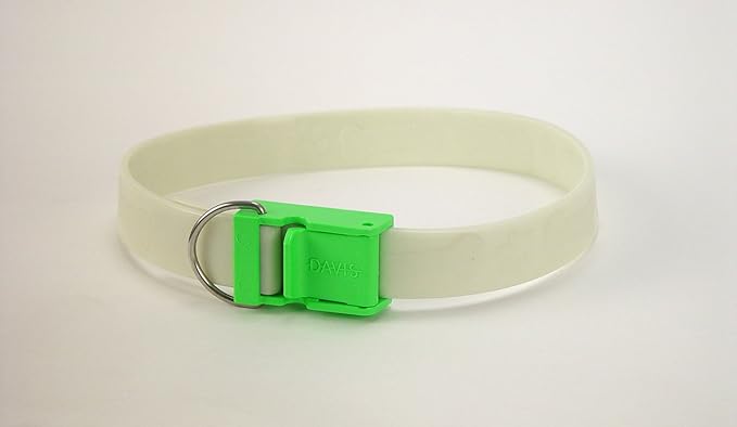 Davis Manufactruing FurEver Brite Glow in The Dark Pet Safety Collar, Medium to Large, Green, FB.SC-M