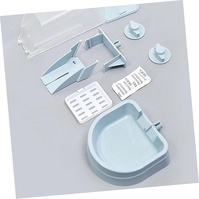 Automatic Dog Feeder Hanging Pet Bowl 2l Capacity Blue Pet Cage Food Dispenser for Puppies and Dogs