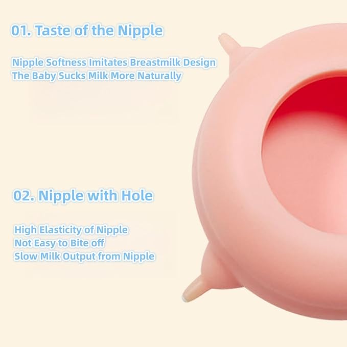 2023 New Milk Feeder for Kittens and Puppies, Puppy Feeders for Multiple Puppies, Food Grade Silicone Kitten Puppy Milk Nipple Feeder Pet Kitty Pacifier Bowl Feeder with 3/4 Nipples (3 Nipples 200ML)