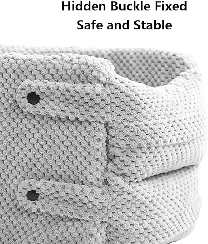 Portable Center Console Dogs Cats Car Bed, Pet Booster Seat, Comfortable Pet Armrest Car Seat, Coral Velvet Travel Pet Console Seat - Gray